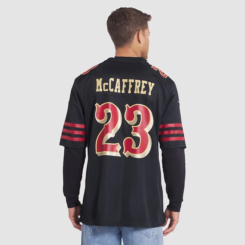 Men's Nike Christian McCaffrey Black San Francisco 49ers 2025 Rivalries Collection Game Jersey