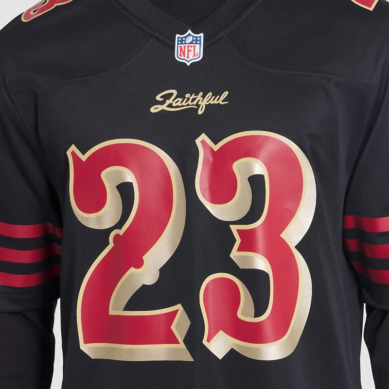 Men's Nike Christian McCaffrey Black San Francisco 49ers 2025 Rivalries Collection Game Jersey