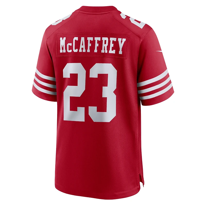 Maillot Nike Christian McCaffrey Scarlet San Francisco 49ers Game Player pour homme