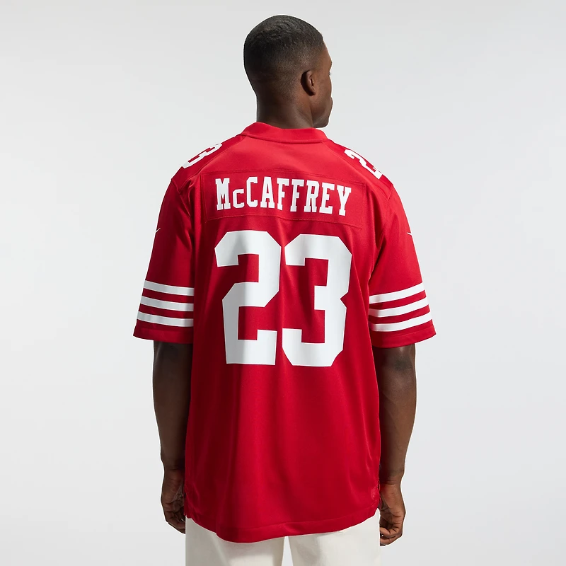 Maillot Nike Christian McCaffrey Scarlet San Francisco 49ers Game Player pour homme
