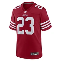 Maillot Nike Christian McCaffrey Scarlet San Francisco 49ers Game Player pour homme