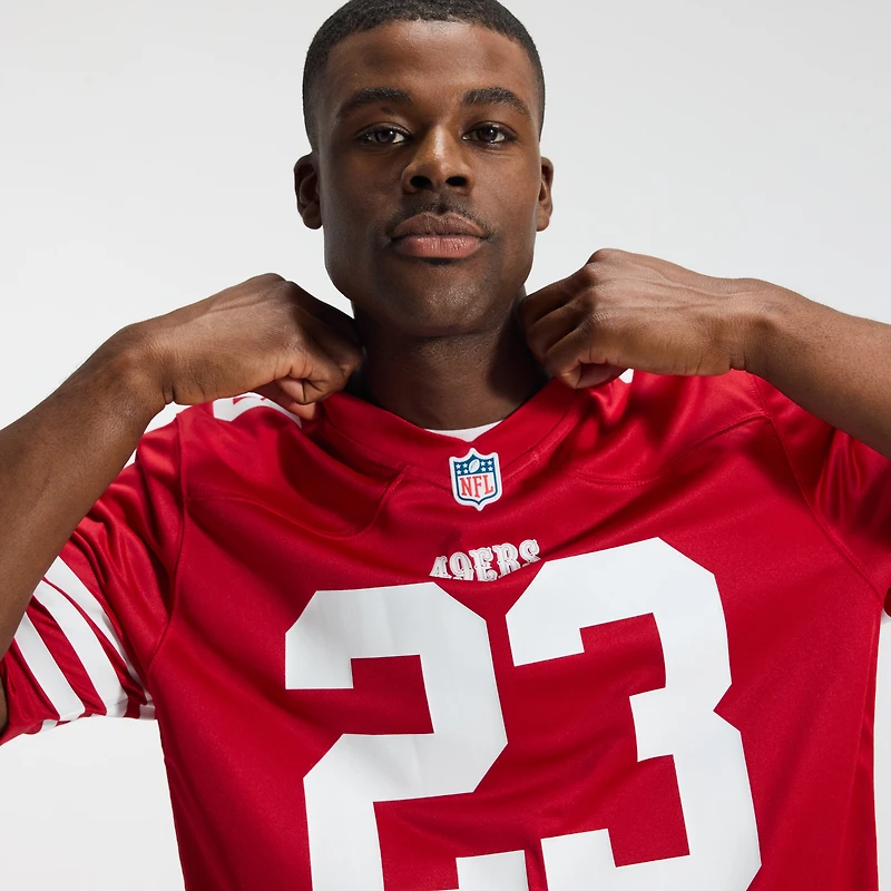Men's Nike Christian McCaffrey Scarlet San Francisco 49ers Team Game Jersey