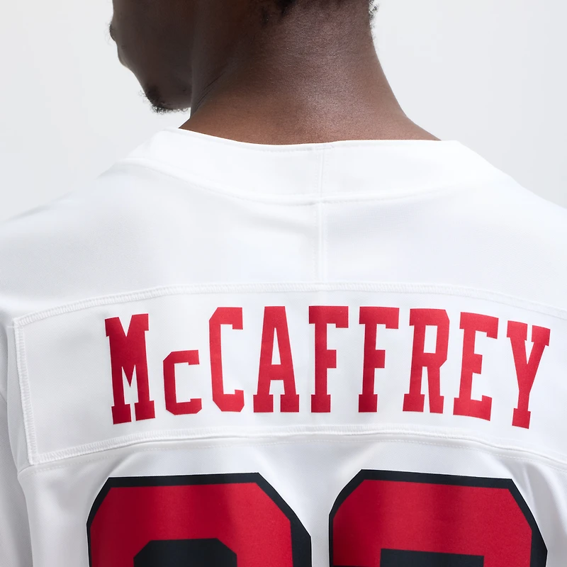 Nike Christian McCaffrey pour homme Blanc San Francisco 49ers Vapor F.U.S.E. 2e maillot alternatif limité