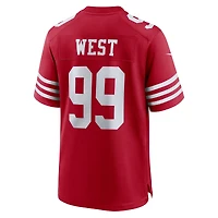 Maillot Nike CJ West Scarlet pour homme des San Francisco 49ers