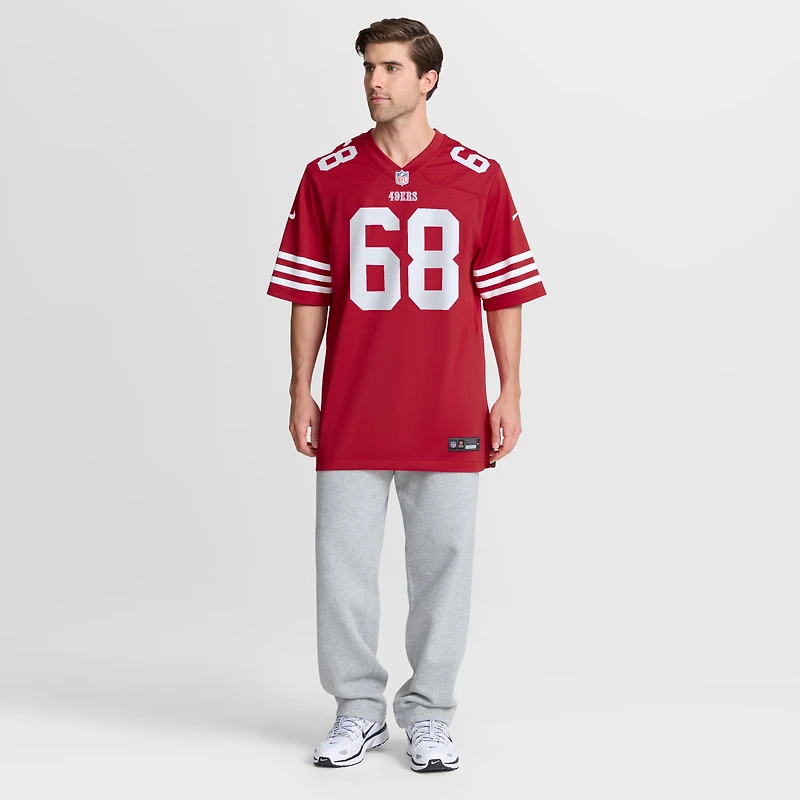 Maillot de match Nike Colton McKivitz Scarlet des San Francisco 49ers pour homme