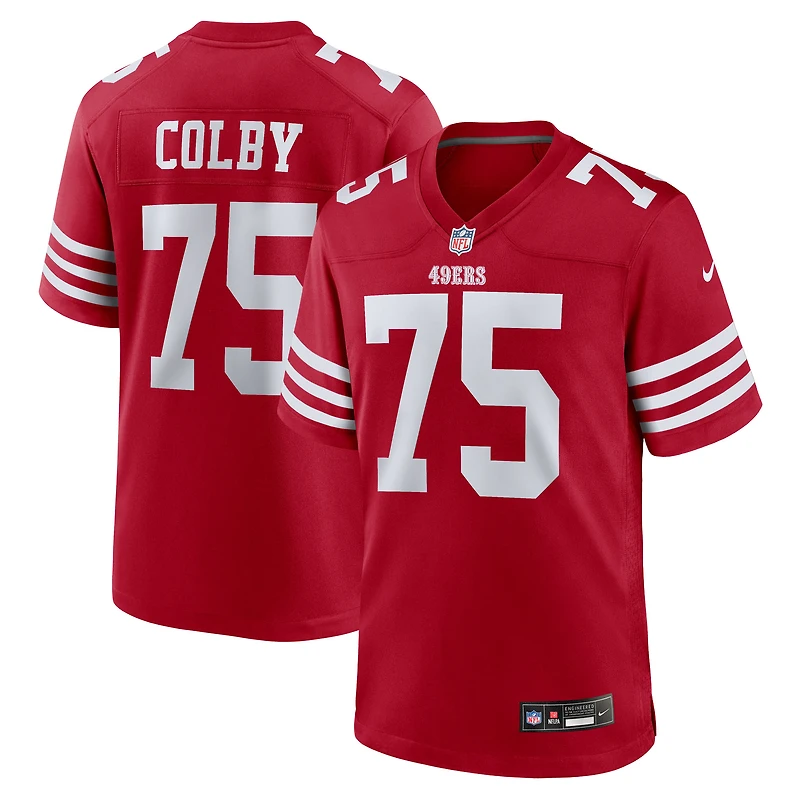 Men's Nike Connor Colby  Scarlet San Francisco 49ers Team Game Jersey