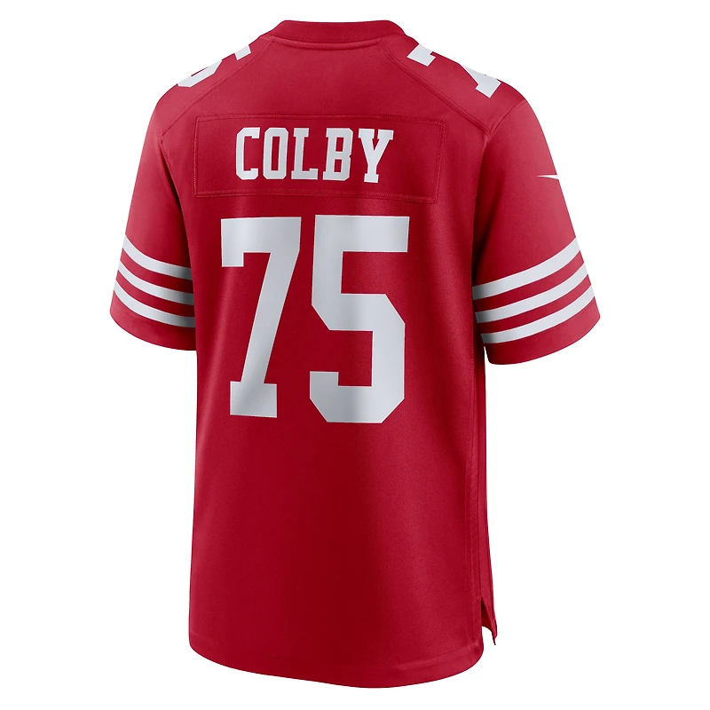 Men's Nike Connor Colby  Scarlet San Francisco 49ers Team Game Jersey