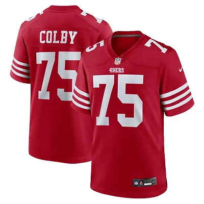 Men's Nike Connor Colby  Scarlet San Francisco 49ers Team Game Jersey