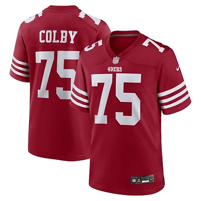 Maillot Nike Connor Colby Scarlet pour homme, équipe des 49ers de San Francisco
