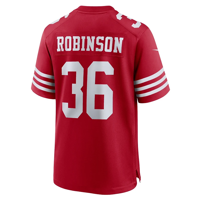 Maillot de match Nike Curtis Robinson Scarlet San Francisco 49ers pour homme