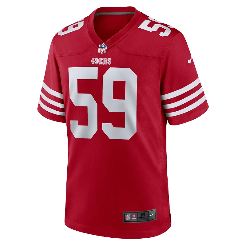 Maillot Nike De'Vondre Campbell Scarlet pour homme des San Francisco 49ers Team Game