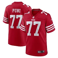 Maillot Nike Dominick Puni Scarlet San Francisco 49ers Team Game pour homme