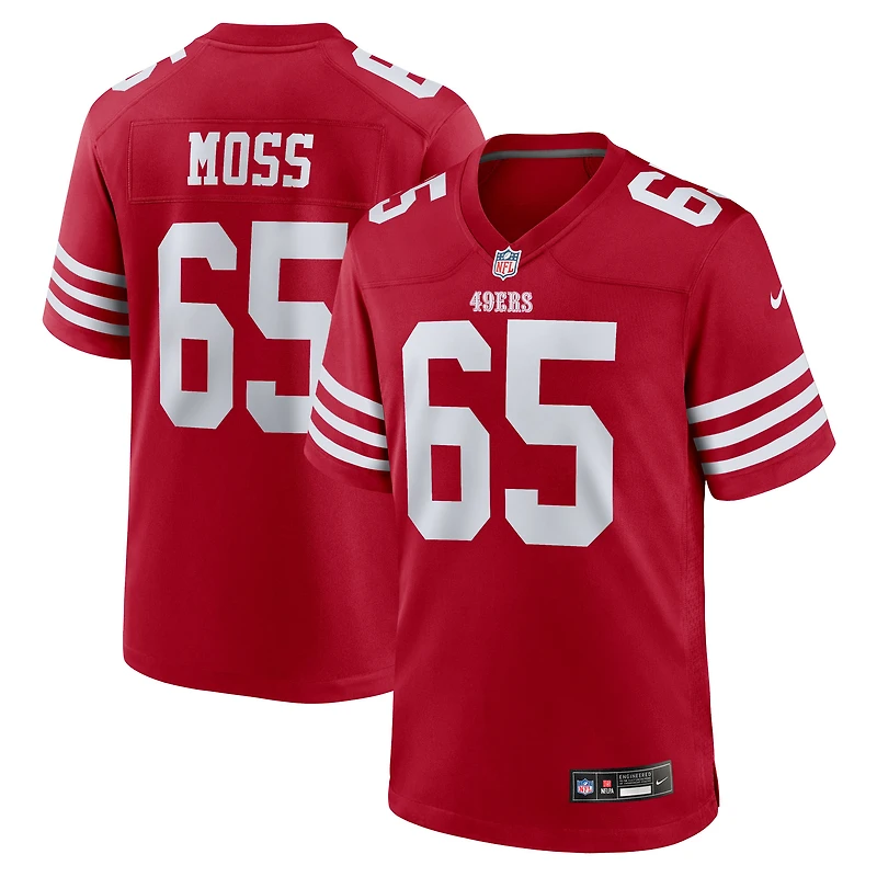 Maillot Nike Drew Moss Scarlet pour homme des San Francisco 49ers