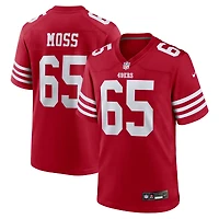Maillot Nike Drew Moss Scarlet pour homme des San Francisco 49ers