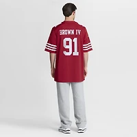 Maillot Nike Earnest Brown IV Scarlet San Francisco 49ers Team Game pour homme