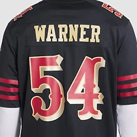 Men's Nike Fred Warner Black San Francisco 49ers 2025 Rivalries Collection Game Jersey