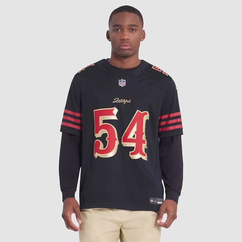 Men's Nike Fred Warner Black San Francisco 49ers 2025 Rivalries Collection Limited Jersey