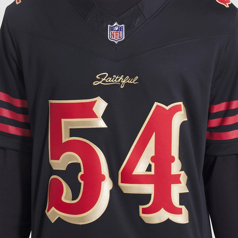Men's Nike Fred Warner Black San Francisco 49ers 2025 Rivalries Collection Limited Jersey