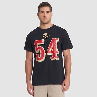 Men's Nike Fred Warner Black San Francisco 49ers 2025 Rivalries Collection Player Name & Number T-Shirt
