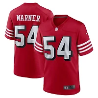 Maillot de jeu alternatif Nike Fred Warner Scarlet San Francisco 49ers pour homme