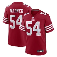 Maillot de match Nike Fred Warner Scarlet San Francisco 49ers pour homme