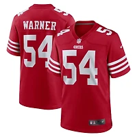 Maillot de joueur Nike Fred Warner Scarlet des San Francisco 49ers pour homme