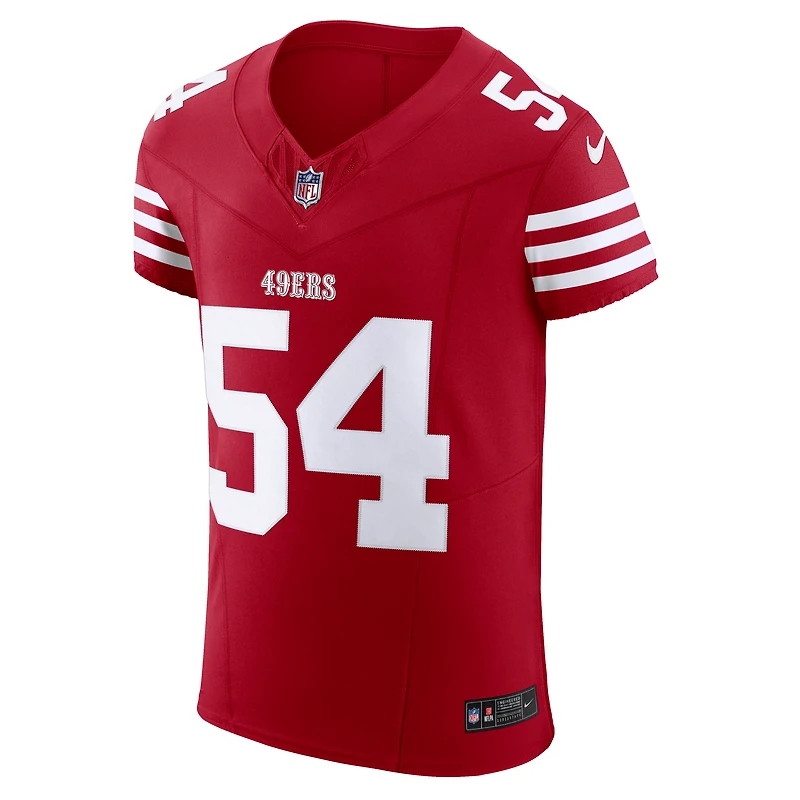 Men's Nike Fred Warner Scarlet San Francisco 49ers  Vapor F.U.S.E. Elite Jersey