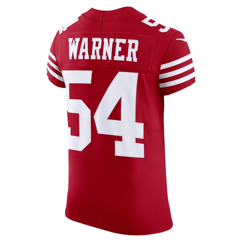 Men's Nike Fred Warner Scarlet San Francisco 49ers  Vapor F.U.S.E. Elite Jersey