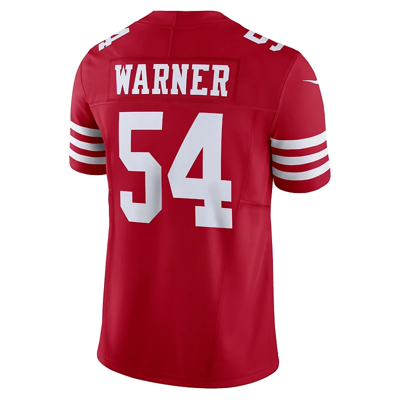 Nike Fred Warner Scarlet San Francisco 49ers Vapor F.U.S.E. Maillot limité