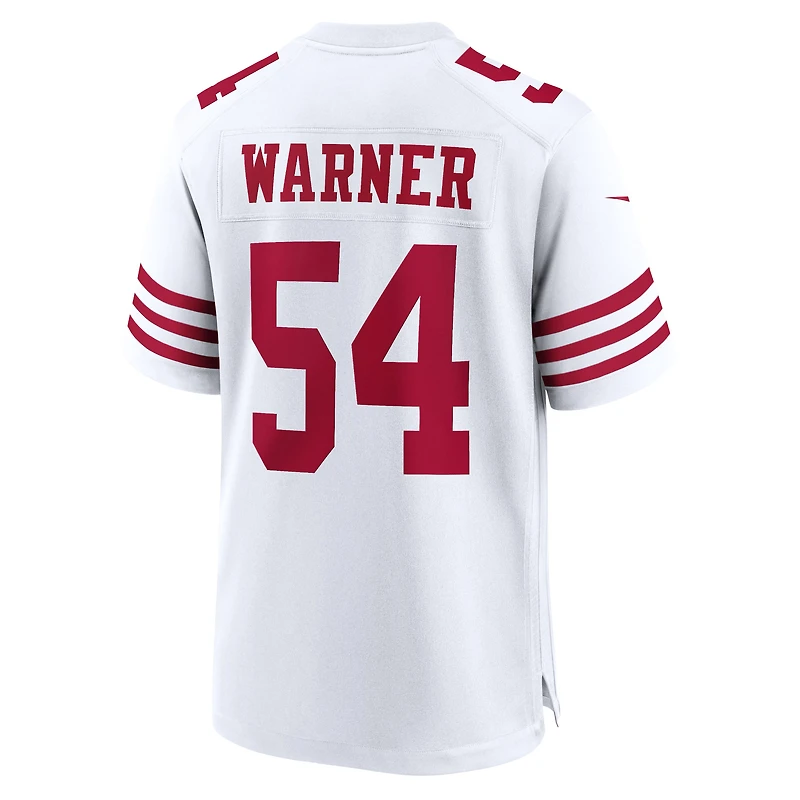 Maillot de joueur Nike Fred Warner blanc San Francisco 49ers Team Game pour homme