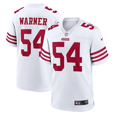 Maillot de joueur Nike Fred Warner blanc San Francisco 49ers Team Game pour homme