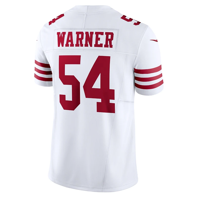 Men's Nike Fred Warner White San Francisco 49ers Vapor F.U.S.E. Limited Jersey