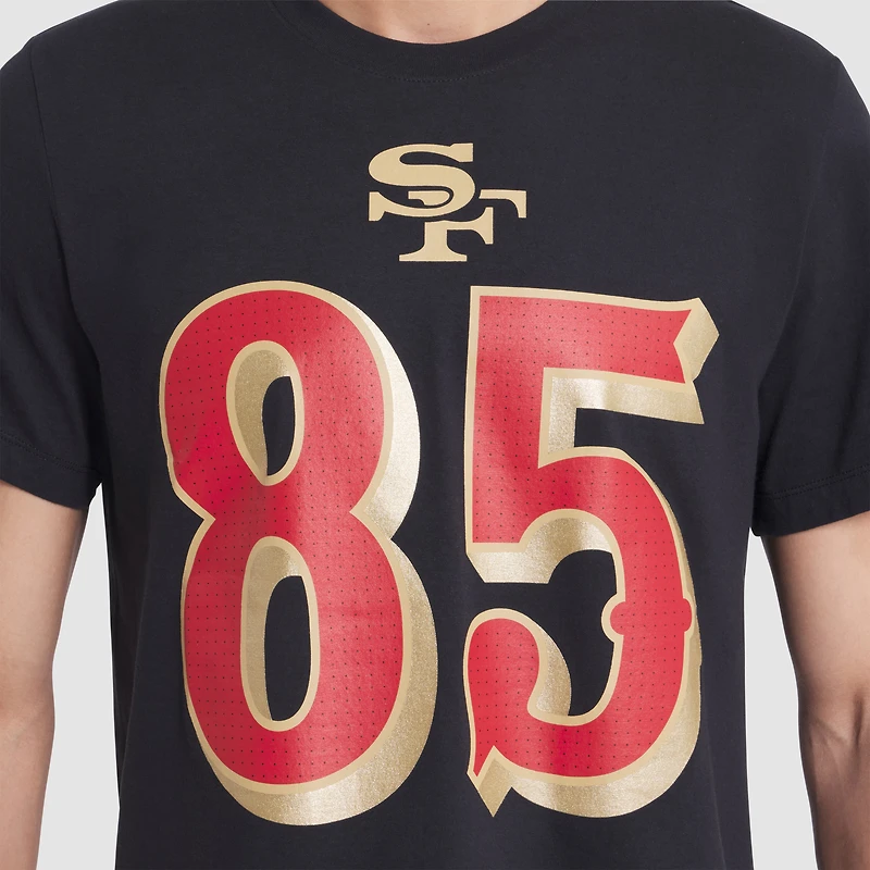 T-shirt Nike George Kittle noir pour homme, collection San Francisco 49ers 2025 Rivalries, nom et numéro du joueur