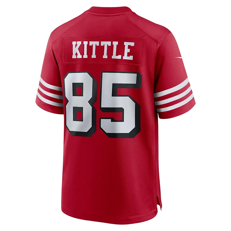 Maillot de match alternatif Nike George Kittle Scarlet pour homme des San Francisco 49ers