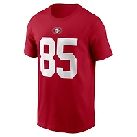 T-shirt Nike George Kittle Scarlet San Francisco 49ers pour homme avec nom et numéro de joueur