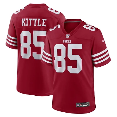 Maillot Nike George Kittle Scarlet San Francisco 49ers Team Game pour homme