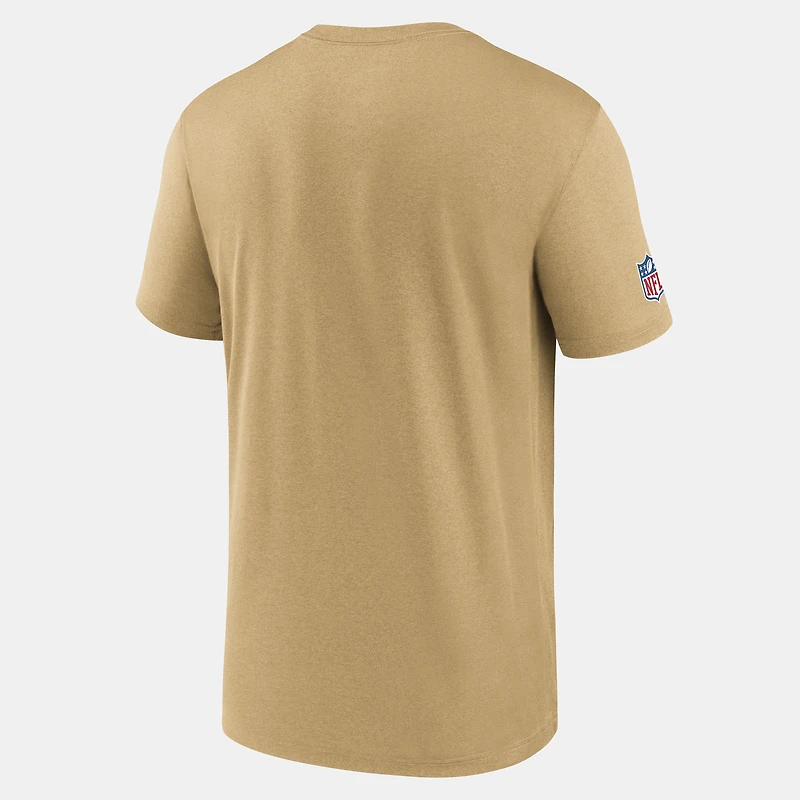 T-shirt Nike Dri-FIT pour homme, or, San Francisco 49ers, logo léger, Sideline Legend