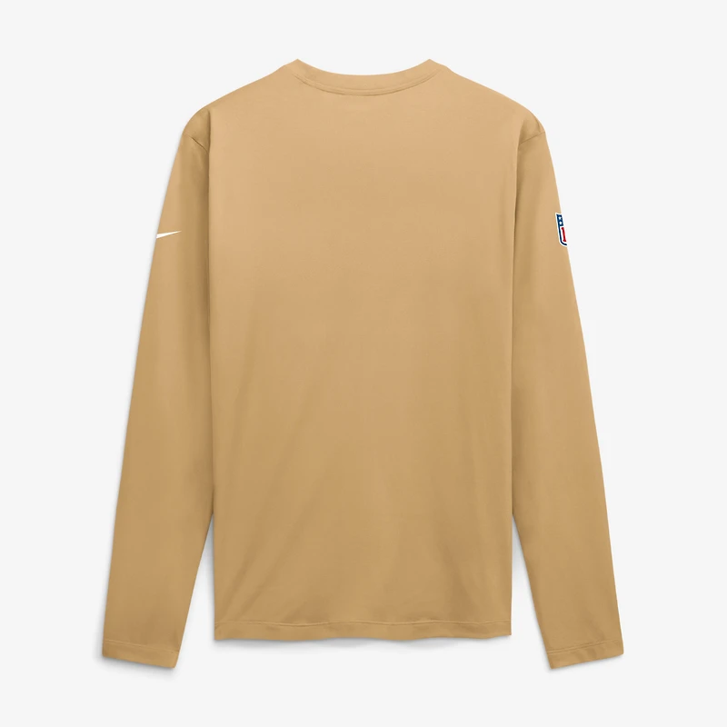 Men's Nike Gold San Francisco 49ers Sideline Small Logo Legend Dri-FIT Long Sleeve T-Shirt