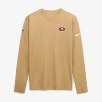 Men's Nike Gold San Francisco 49ers Sideline Small Logo Legend Dri-FIT Long Sleeve T-Shirt