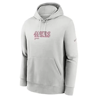 Sweat à capuche Nike gris San Francisco 49ers Edge Pack French Terry Club pour homme