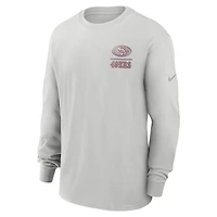 T-shirt à manches longues Nike gris San Francisco 49ers Essential Heavy Max90 pour homme