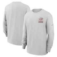 T-shirt à manches longues Nike gris San Francisco 49ers Essential Heavy Max90 pour homme