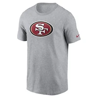 T-shirt essentiel avec logo Nike gris San Francisco 49ers pour homme