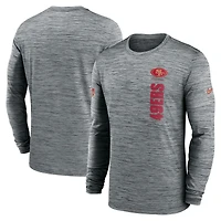 Men's Nike Gray San Francisco 49ers Sideline Velocity Dri-FIT Long Sleeve T-Shirt