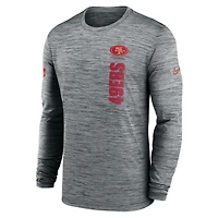 Men's Nike Gray San Francisco 49ers Sideline Velocity Dri-FIT Long Sleeve T-Shirt