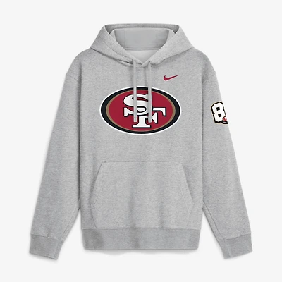 Sweat à capuche polaire Nike Heather Gray San Francisco 49ers 80e anniversaire Showdown Club pour homme