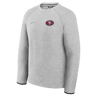 Men's Nike Heather Gray San Francisco 49ers Tech Fleece Raglan Sweatshirt
