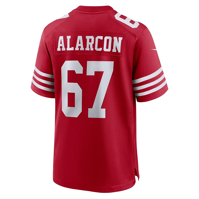 Maillot Nike Isaac Alarcon Scarlet San Francisco 49ers Team Game pour homme
