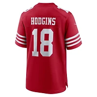 Maillot Nike Isaiah Hodgins Scarlet pour homme des San Francisco 49ers