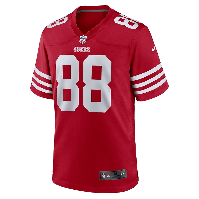 Maillot de match l'équipe Nike Jake Tonges Scarlet San Francisco 49ers pour homme